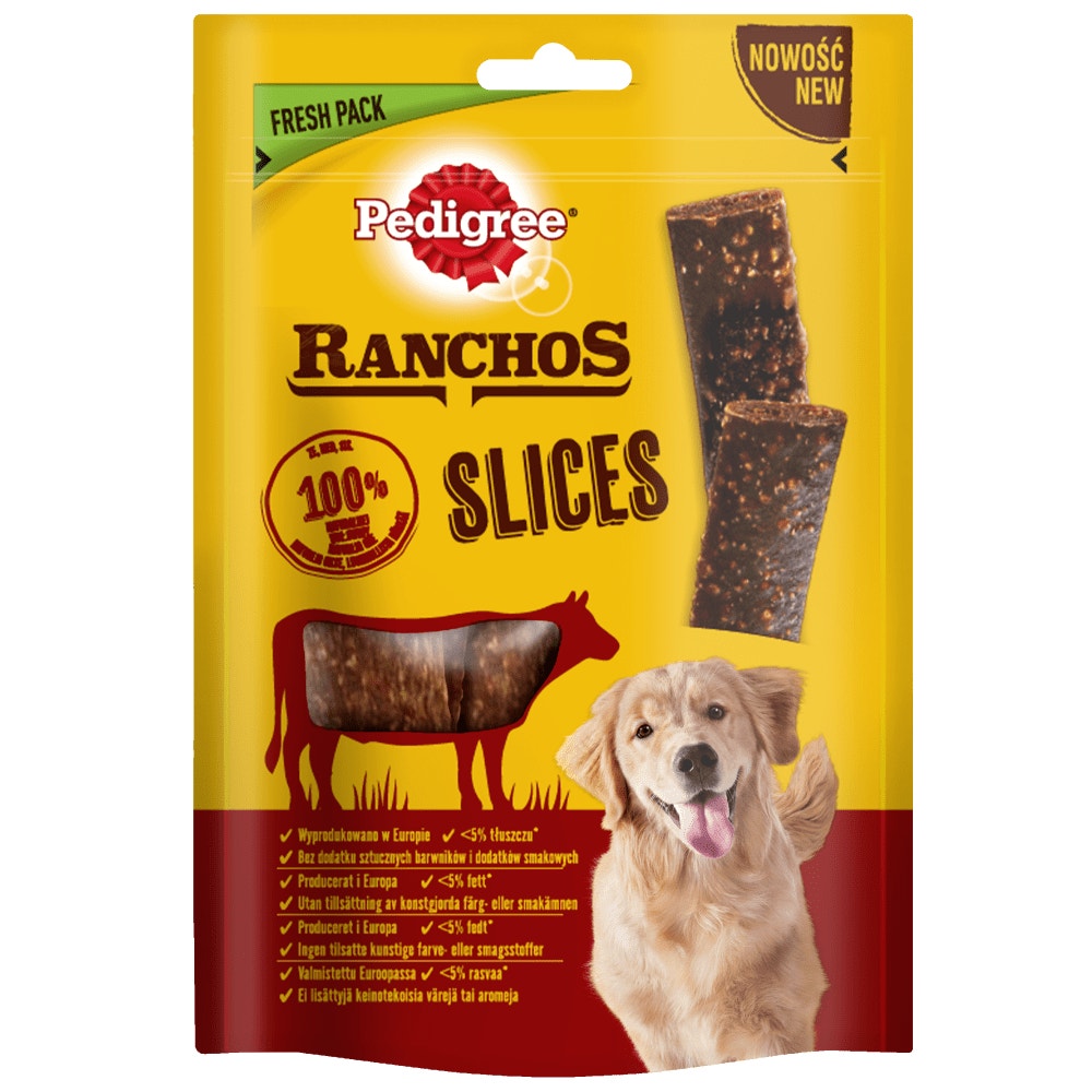 PEDIGREE® Ranchos™ Plasterki z wołowiną, 60g
