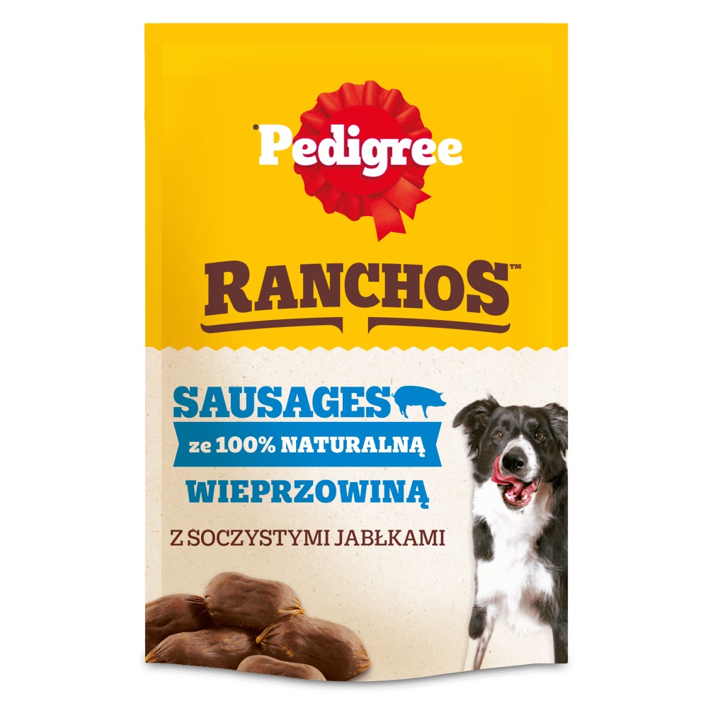 PEDIGREE® Ranchos™ Sausages ze 100% naturalną wieprzowiną 60 g