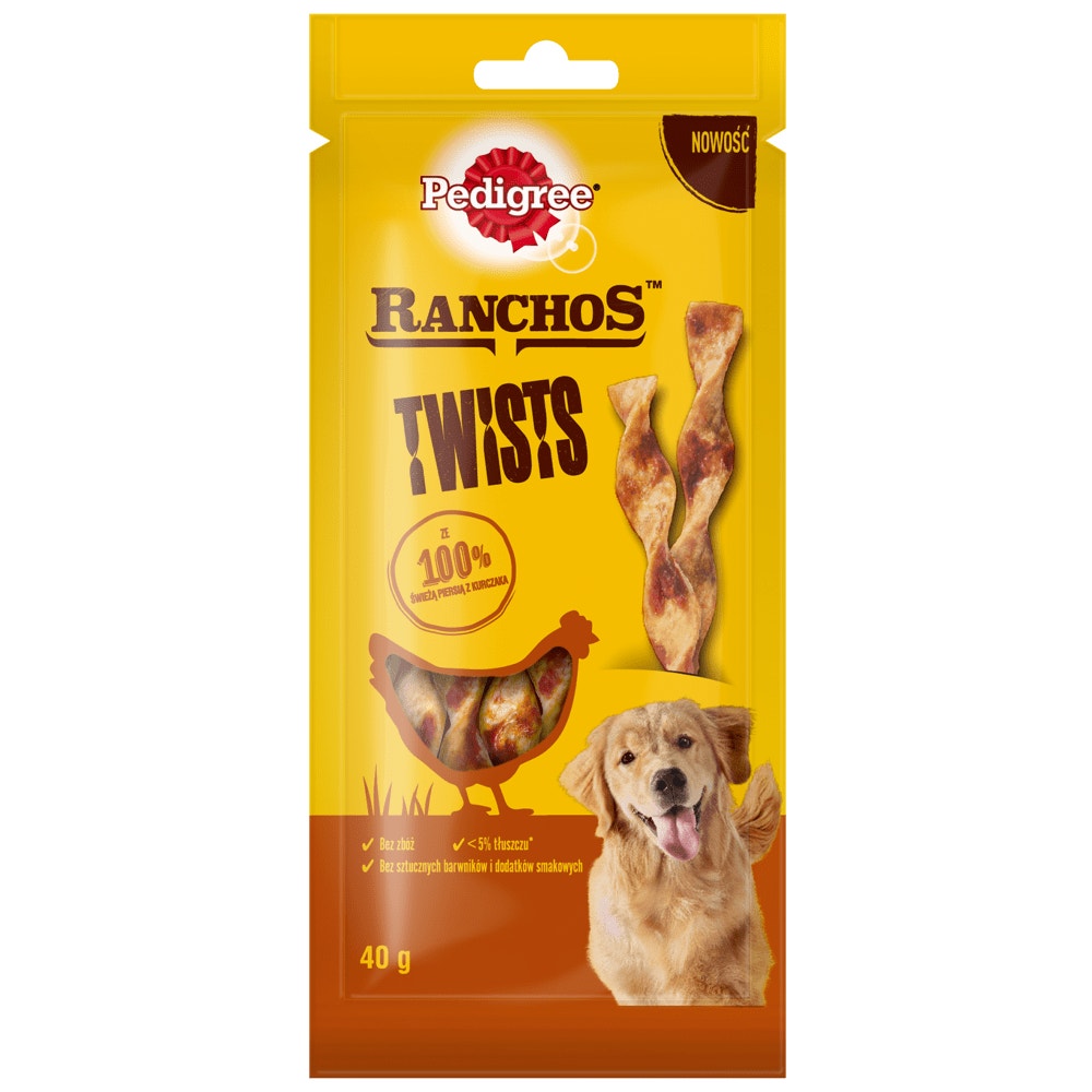 PEDIGREE® Ranchos™ Twists z kurczakiem 40g